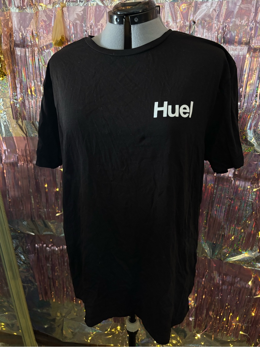 HUEL Black Short Sleeve Tee with White Logo